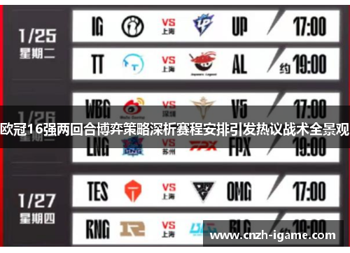 欧冠16强两回合博弈策略深析赛程安排引发热议战术全景观 欧冠16强两回合博弈策略深析赛程安排引发热议战术全景观
